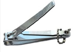 Nail clippers on white background
