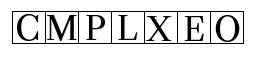 C M P L X E O written inside crossword grid