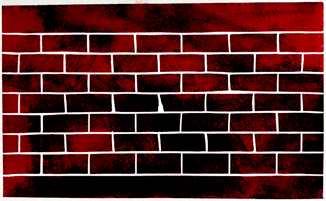Lithograph of wall